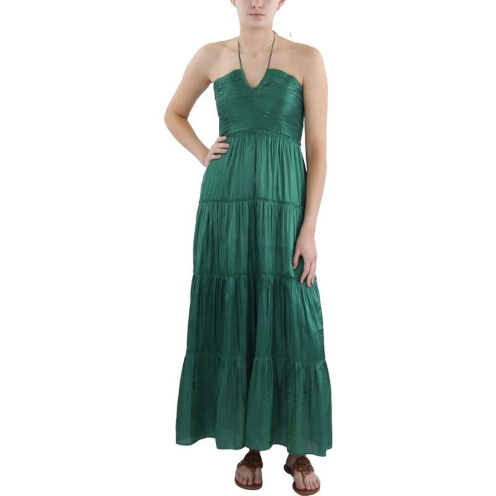 O.P.T Emma dress Green Halter-Tiered Maxi Dress - Elegant Summer Style